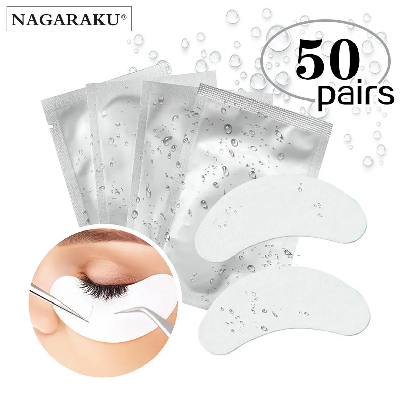 

NAGARAKU 50 pairs Newest Generation High quality eye pads,no reflection , odorless ,eye patches for eyelash extension
