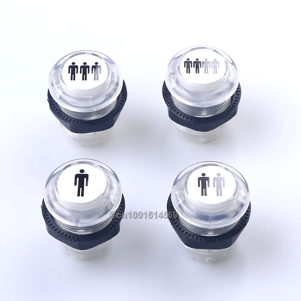 

30mm LED 1 Player 2 Player 3 Player 4 Player Kits Bundles Arcade Start LED Button For PC Games & Mini Table Top Arcade Machine