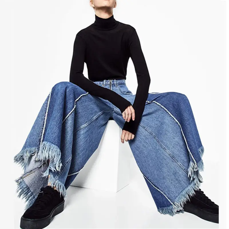 Heyouthoney vintage casual boyfriend high waist women