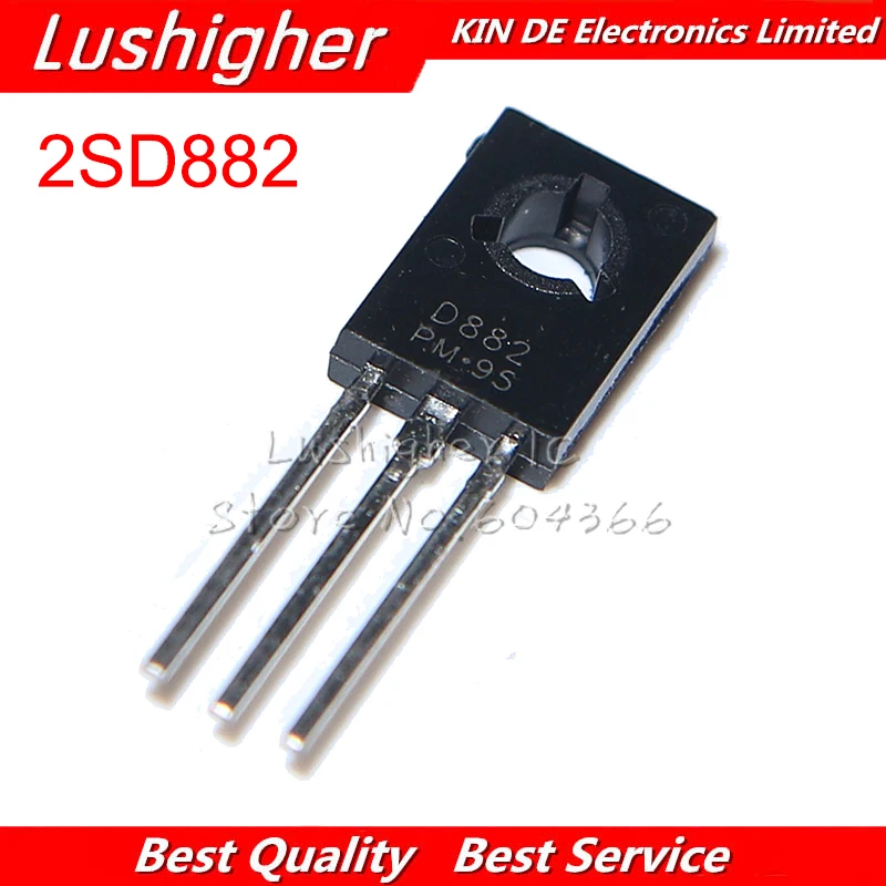 20pcs D882 2SD882 TO126 3A 40V NPN Power Triode Transistor free