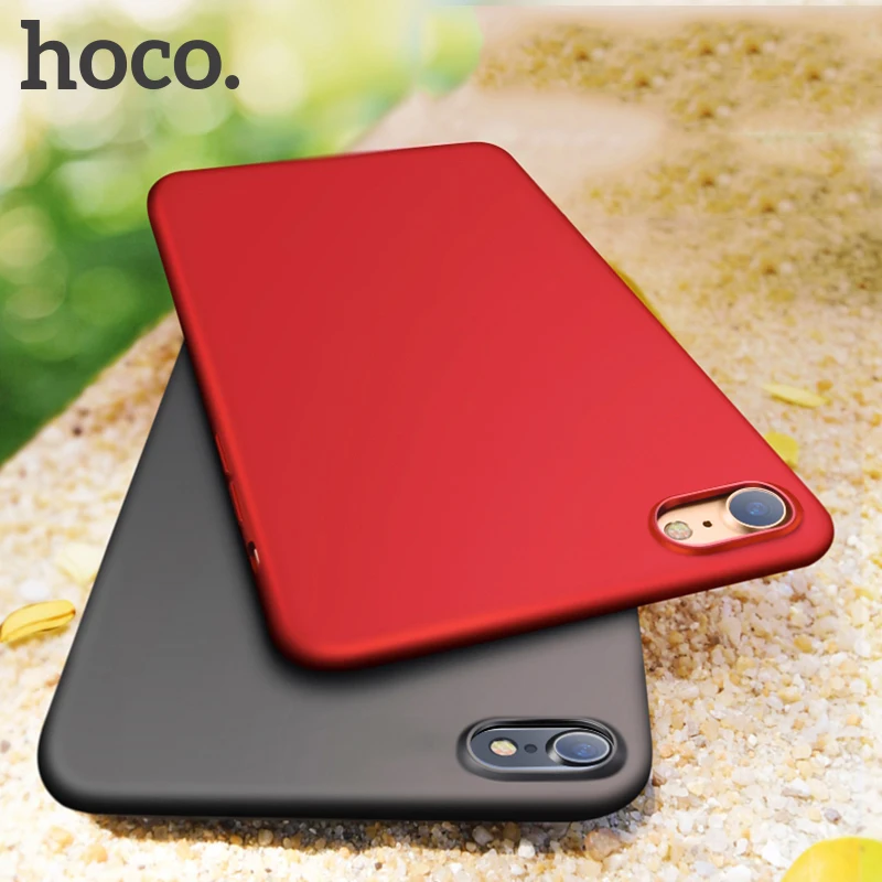 

HOCO for iPhone 8 7 6 6s Shell TPU Back Protective Cover Luxury Slim Case Thin Cases Anti-fingerprint Hard for iphone 8 7 6Plus