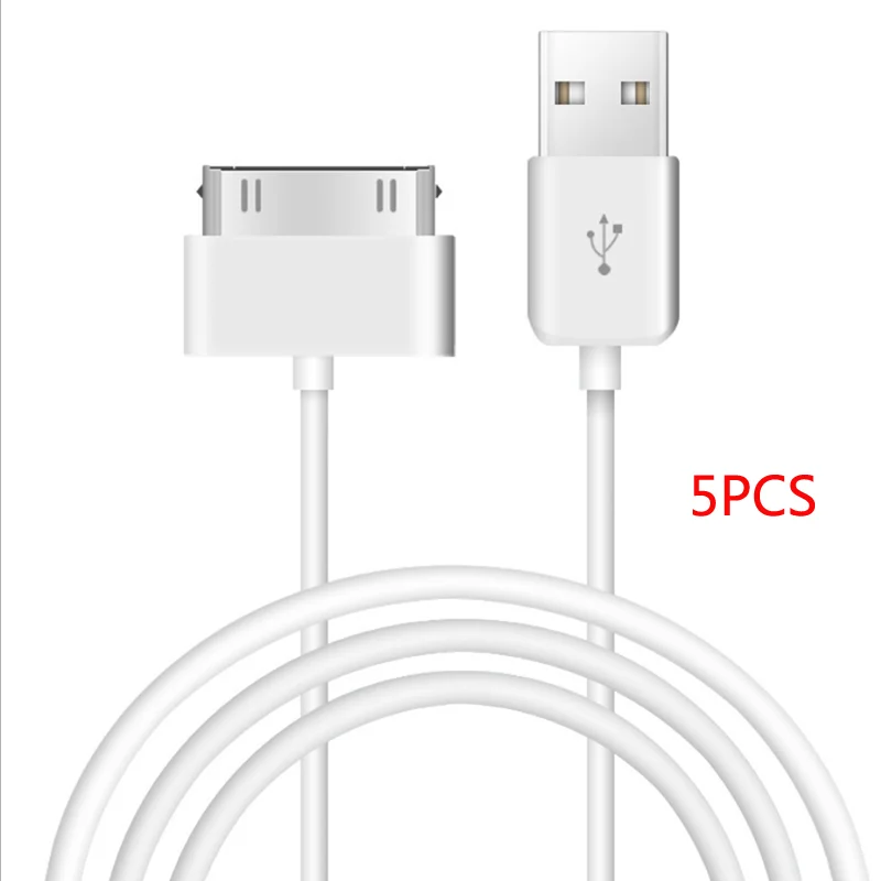 

5PCS/lot USB Cable for iPhone 4 4s 3GS for iPad 2 3 for iPod Nano touch Fast Charging 30 Pin Charge Adapter Charger Data Cable