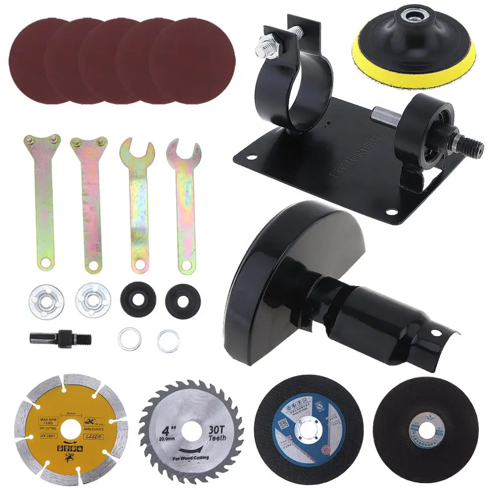 Baratos 17 unids set accesorios de conversión de asiento de corte de taladro eléctrico de 13mm para pulir cortar azulejos pulir metales