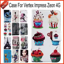 AiLiShi чехол для Vertex Impress Zeon 4G Роскошные Шлепанцы из искусственной кожи случае Zeon Vertex эксклюзивный 100% специальный телефон кожного покрова +