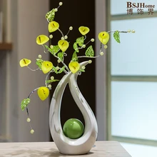 Минималистичная керамическая акриловая креативная простая модная ваза с цветами, домашний декор, украшение для комнаты, свадебное украшение, статуэтка винного шкафа