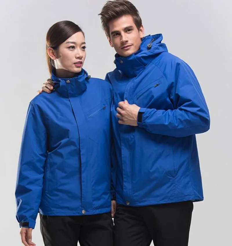 Men Women Winter Waterproof Mountain Clothes Climbing Hiking Overcoats Thicken Fleece Lined Warm Outwear Jacket Coat For Lovers