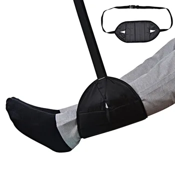 

Portable chair office home foot hammock travel outdoor indoor Mini foot feet rest hammock black