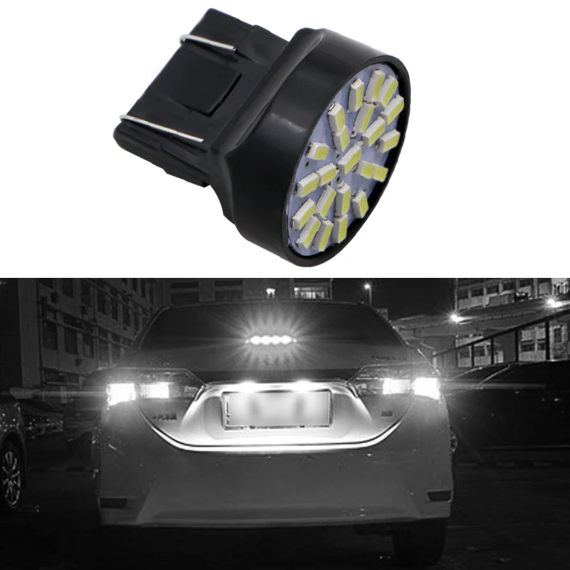 

1X 12V T20 W21/5W auto Car styling lighting 7443 22 LEDS SMD 3020 1206 brake parking lignt Xenon white Car accessories