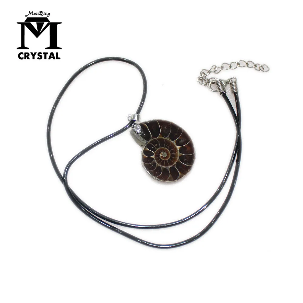 

Beautiful Natural Ammonite Fossil Stone Seashell Snail Pendants Ocean Conch Reliquiae Animal Necklaces Statement Men Jewellery