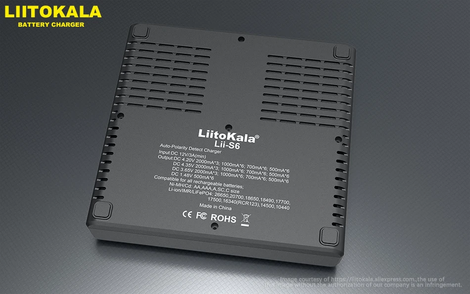 Умное устройство для зарядки никель-металлогидридных аккумуляторов от компании LiitoKala: Lii-S6 Батарея Зарядное устройство 18650 Зарядное устройство 6-слот авто-полярности для обнаружения 18650 26650 21700 32650 AA AAA батареи