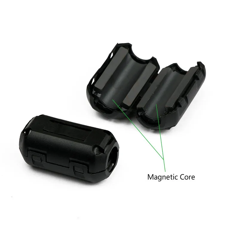5PCS/Lot Clip-On Ferrite Ring Core Noise Suppressor For EMI RFI Clip Cable Active Components Filters