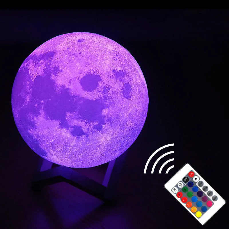 

New Moon Lamp 3D Printing Led Night Light Moonlight USB Rechargeable For Home Decoration SF66