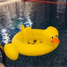 ПВХ floatable 22*82 см желтая утка плавательное сиденье, круг детский надувной плавательный Laps Детская прогулка-на воде игрушка безопасное сиденье лодка