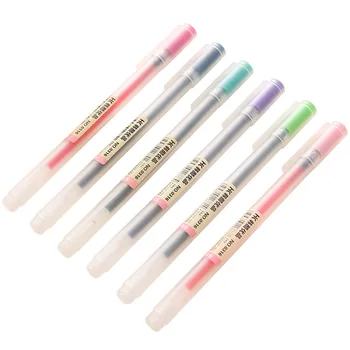 

12pcs/pack Korean Creative Gel Pen Plastic Colored Gel-ink Neutral Pen For School Writing Office Supplies Pen Stationery