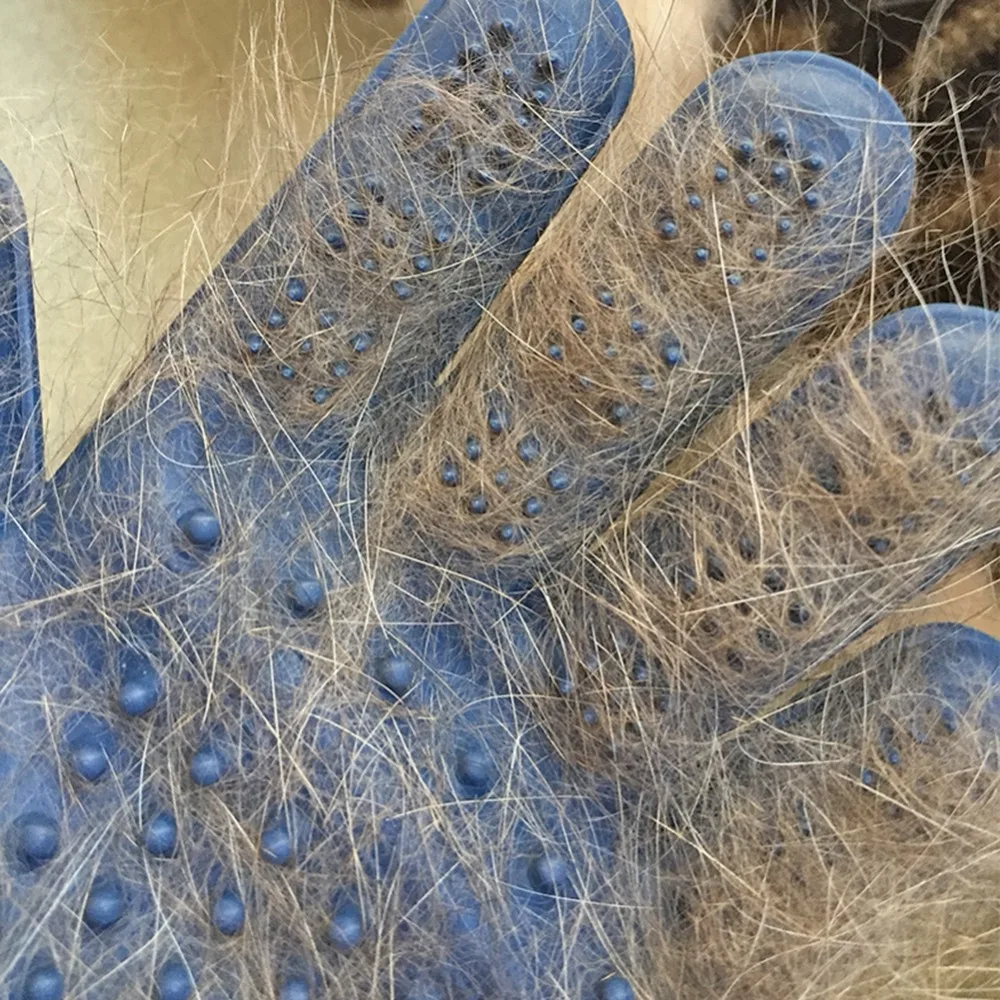 Резиновая собака щетка перчатка Deshedding нежный эффективный уход за питомцами перчатка собака Ванна кошка средства по уходу за домашними животными перчатка гребни для собак