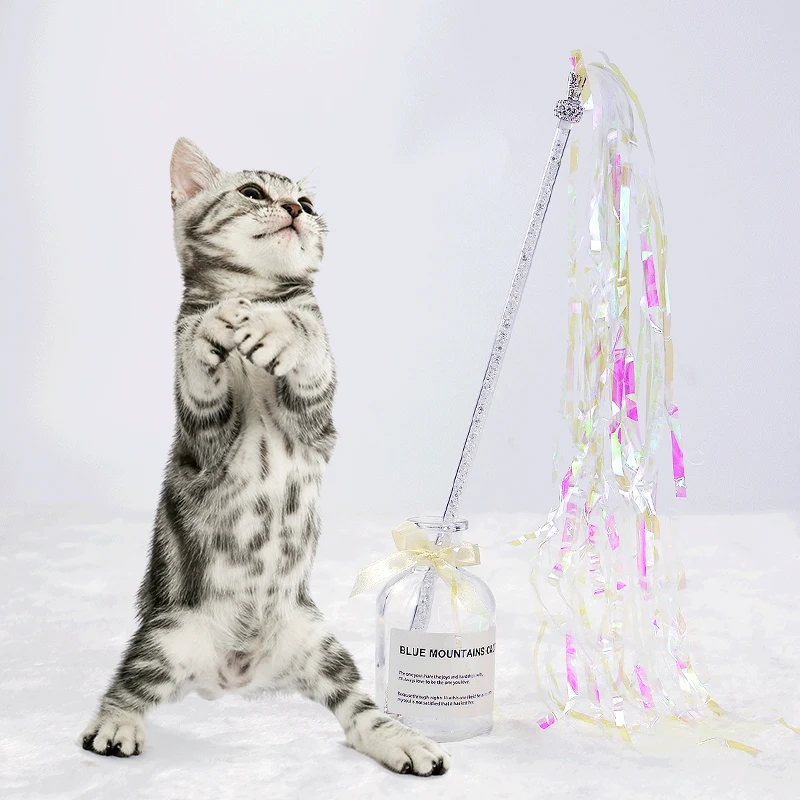 1 шт., прорезыватель, перья, игрушки для кошек, котенок, забавный цветной жезл кошачья палочка, игрушки для домашних животных, игрушки для котят, Интерактивная палочка, товары для домашних животных, разные цвета