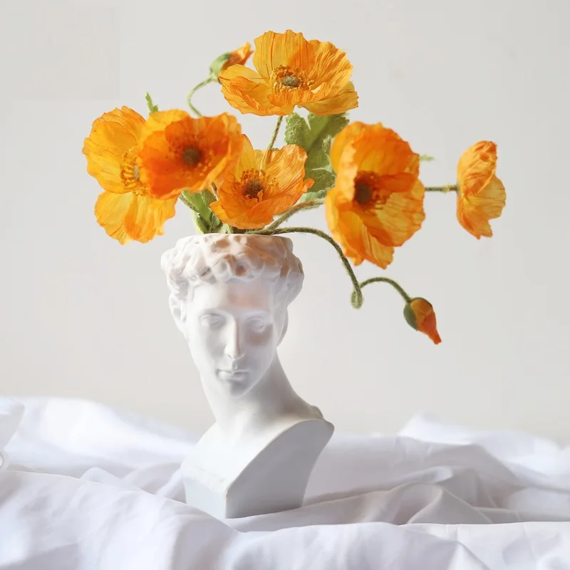 Ваза с человеческим лицом Apollo La Marseillaise, художественная ваза Giuliano de' Medici, декоративная ваза в форме головы Figue R696