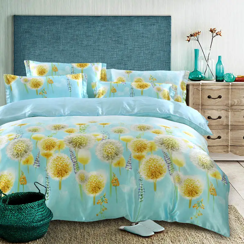 satin silk bedding set bedspread coverlets duvet covers sets twin full