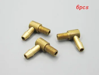 

6PCS M5 Copper Faucets 90 Degree Water Nozzles L-type Fuel Nipple for RC Methanol/Gasoline/Brushless Electric Boat Model Parts