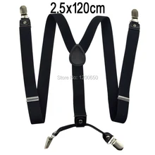 Мужские подтяжки повседневные модные подтяжки высокого качества кожаные wo мужские подтяжки регулируемые 4 клип ремень 2,5*120 см