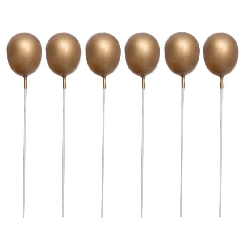 6pcs Balloon 1 Набор, топперы для торта, Радужные облака, воздушные шары, флажки для торта, кексы, топперы для детей на день рождения, радужные единороги, вечерние украшения для торта, babyshower - Цвет: 6pcs Balloon