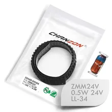 100 шт.) туннельный диод с поверхностным монтажом 0,5 W 24 V ZMM24V ZMM24 LL-34(SOD-80 minimelf/1206) 0,5 Вт постоянного тока 24В ZMM 24 V