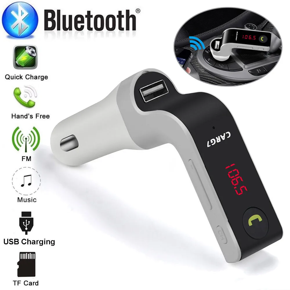 

Hot Bluetooth Car Kit MP3 Player FM Transmitter Auto Bluetooth AUX Wireless Car Modulator Radio 2 USB Car Charger Remote Control