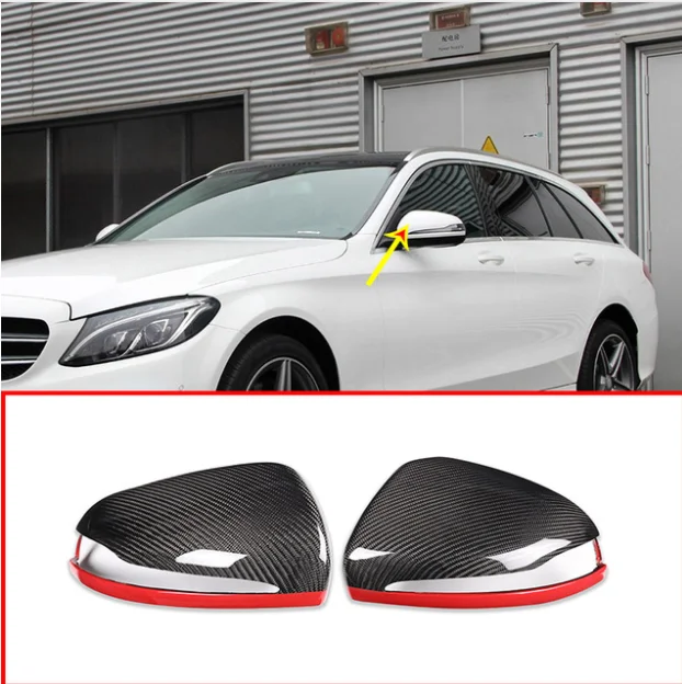 Реальные углеродного волокна для Mercedes Benz C W205 E W213 GLC-класс X253 S класса w222 автомобиля Зеркало заднего вида Кепки чехол накладка для LHD 2 шт