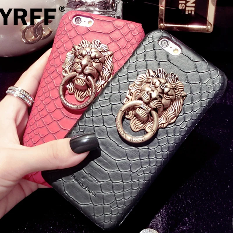 Чехол для телефона YRFF со змеиной кожей iPhone 5 6 6s plus 7 Plus металлический чехол с