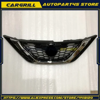 

Front Bumper Upper Grille Grill For Nissan Sentra 4 Door Sedan 16-17 2016 2017