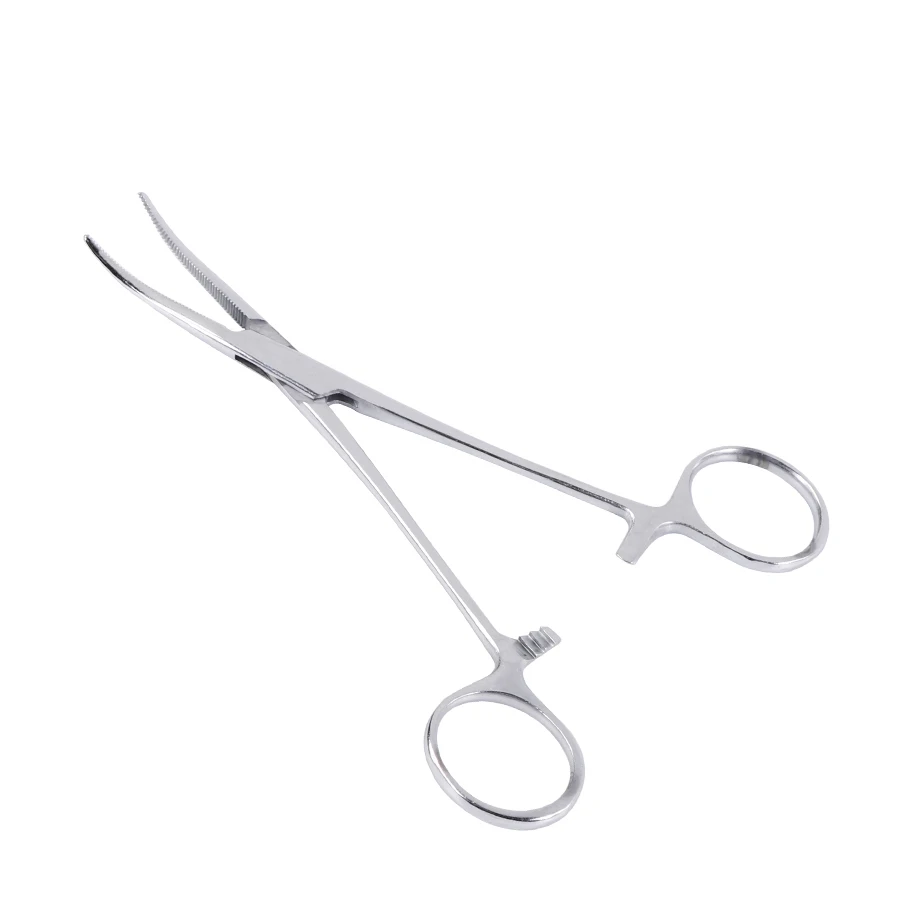 Stainless Steel Curved Blades Tip Mosquito Hemostat Tool Locking Clamp