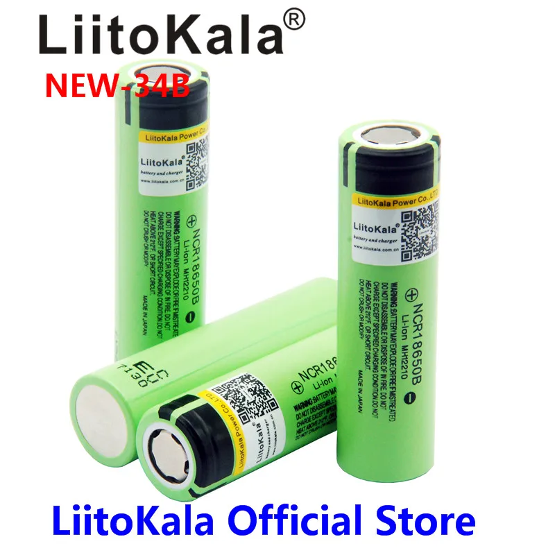 Liitokala Высокая емкость 18650 Батарея 3400 mAh 3,7 V NCR18650B электрические игрушки Перезаряжаемые литий-ионный Батарея+ коробка