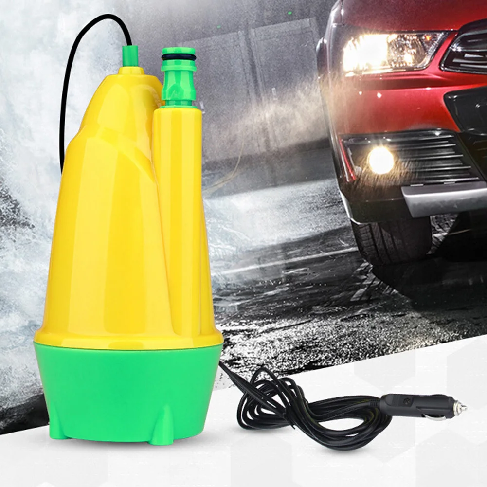 Portable Car Wash Pump Car 12V Submersible Washer Brush Water 10m