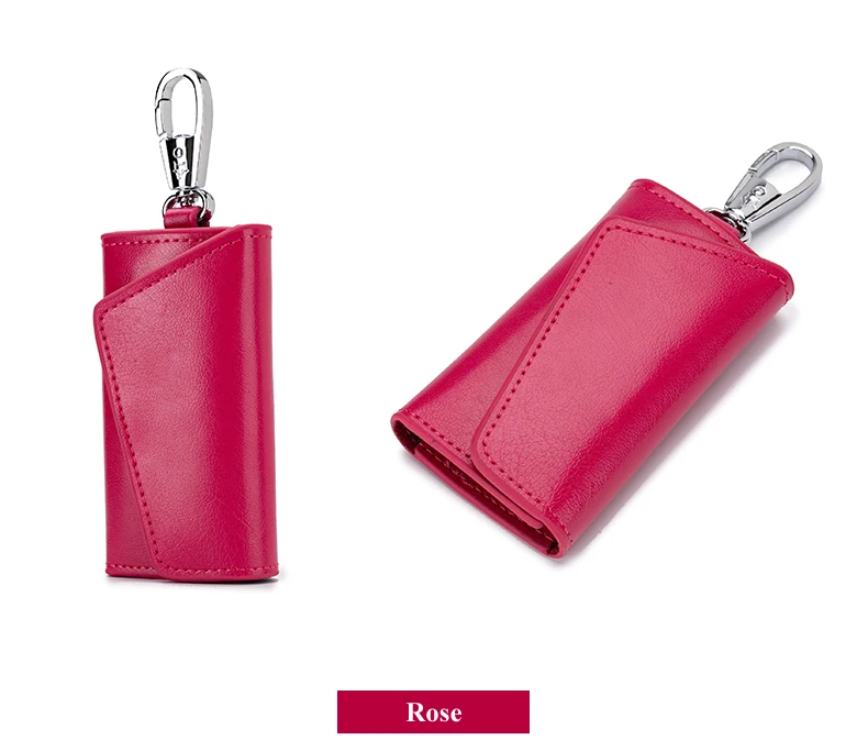 Lomelobo Unisex Split Leather Key Wallet Men Multi-Function Coin Purse Organizer Key Case Women Credit ID Card Holder portomonee HCL978 Details (14)