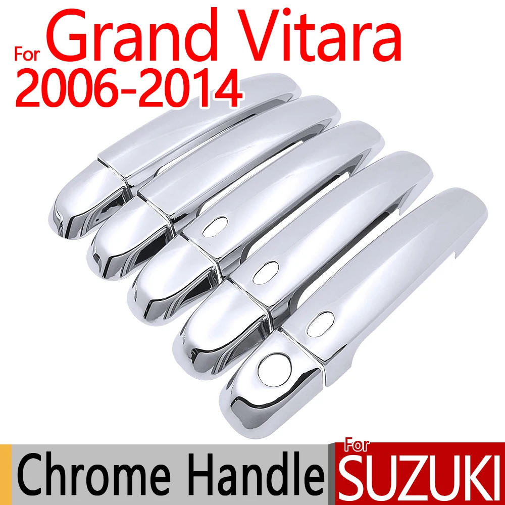 

For Suzuki Grand Vitara 2006-2014 Chrome Door Handle Covers 3 Door 5 Door Accessories 2007 2008 2009 2010 2011 2012 Car Styling