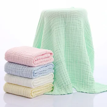

Kids Blanket Swaddle Printing Towel Non-fluorescent Six-layer Gauze Bath Towel 100% Cotton 105x105CM