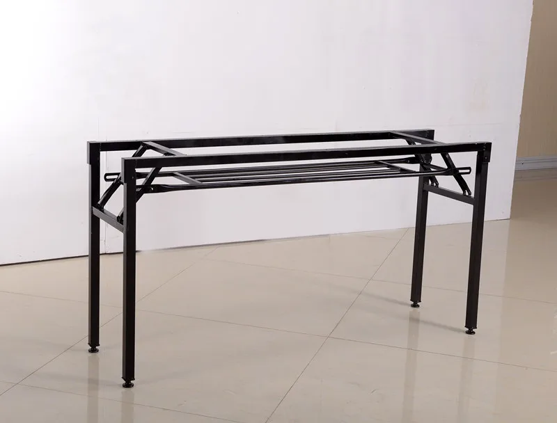 Collapsible rectangular table for event meeting school study