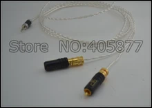 High quality occ silver plated Mini Stereo 3 5mm TO 2 RCA AUX Audio Cable 1M