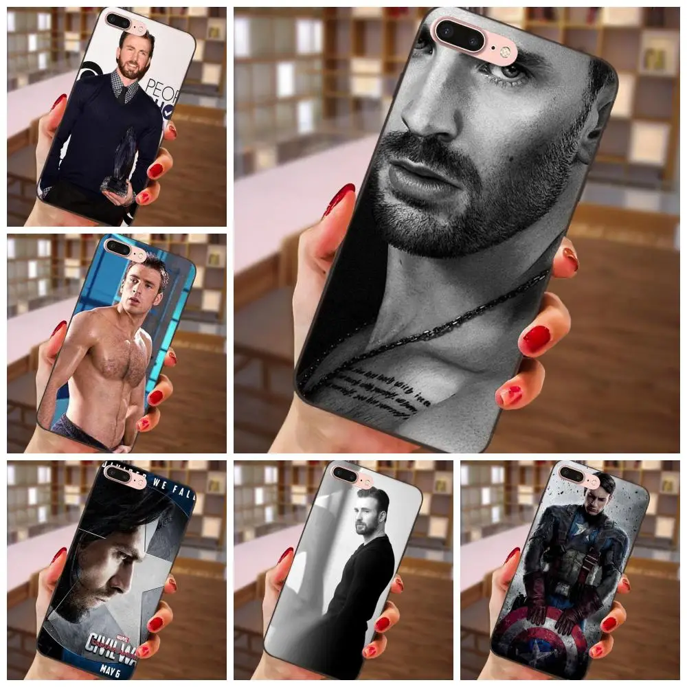 

TPU Coque Case For Huawei Honor 5A 6A 6C 7A 7C 7X 8A 8C 8X 9 10 P8 P9 P10 P20 P30 Mini Lite Plus Sexy Usa Man Chris Evans