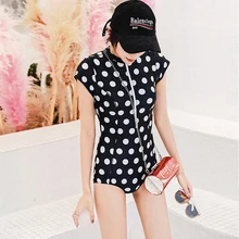 Купальный костюм Женская одежда для плавания цельный купальный костюм спортивный женский купальник Лонгслив под змеиную кожу черный некоторые древние корейские Точки