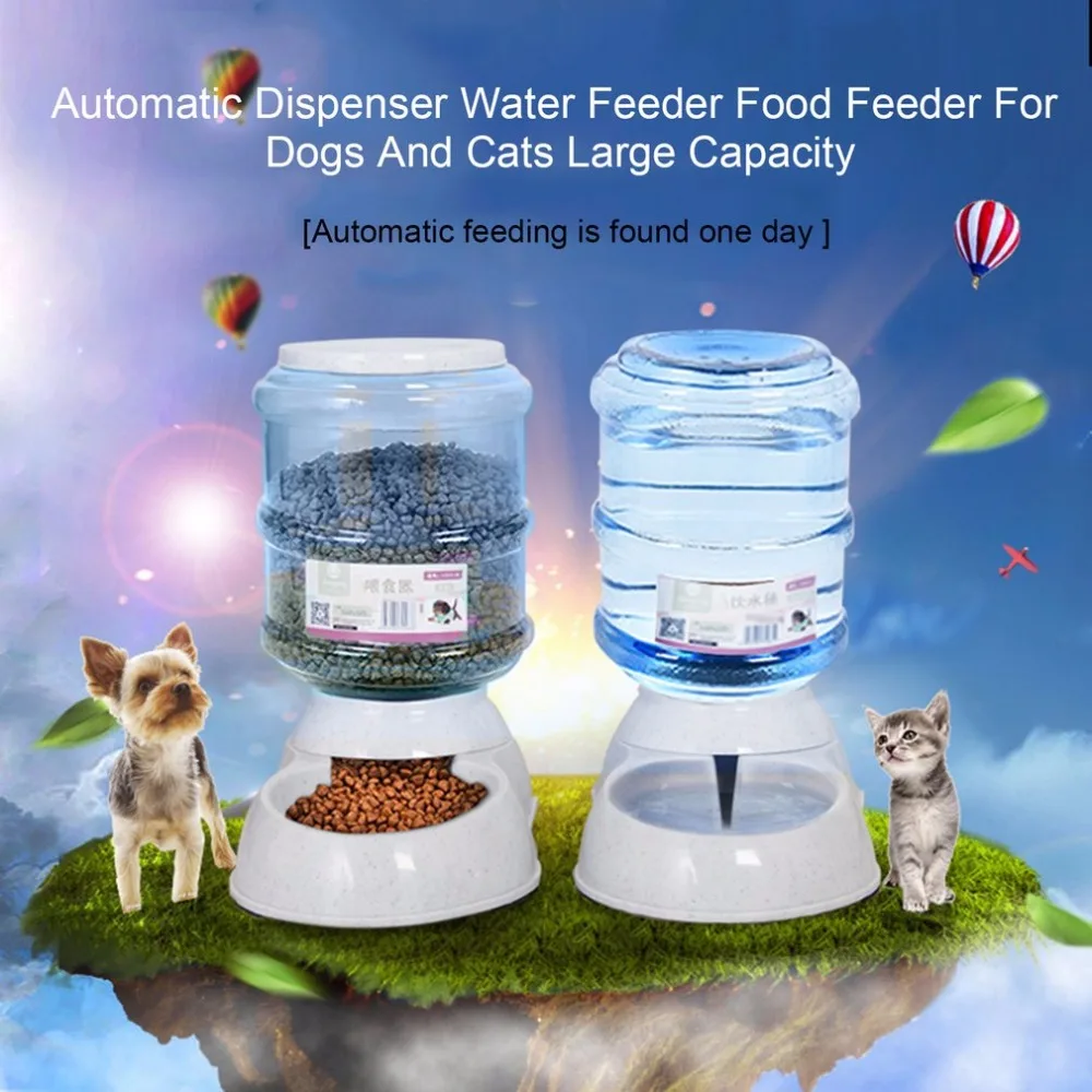 3.5L Pet Dog Automatic Dispenser Water Feeder Food Feeder Feeding Bowls