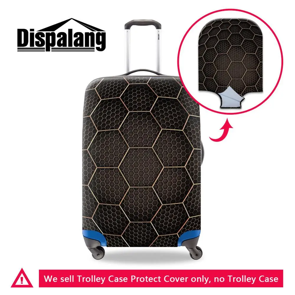 Геометрический 3D Чемодан с надписью Чехлы для путешествий багаж водонепроницаемые чехлы для багажа для 18-30 дюймов Чехлы пылезащитные чехлы - Цвет: Фиолетовый