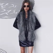 

Women Winter Long Warm Scarf Fashion Ladies Long Scarves Wrapsfur shawl thick faux fur scarf imitated fox fur cape