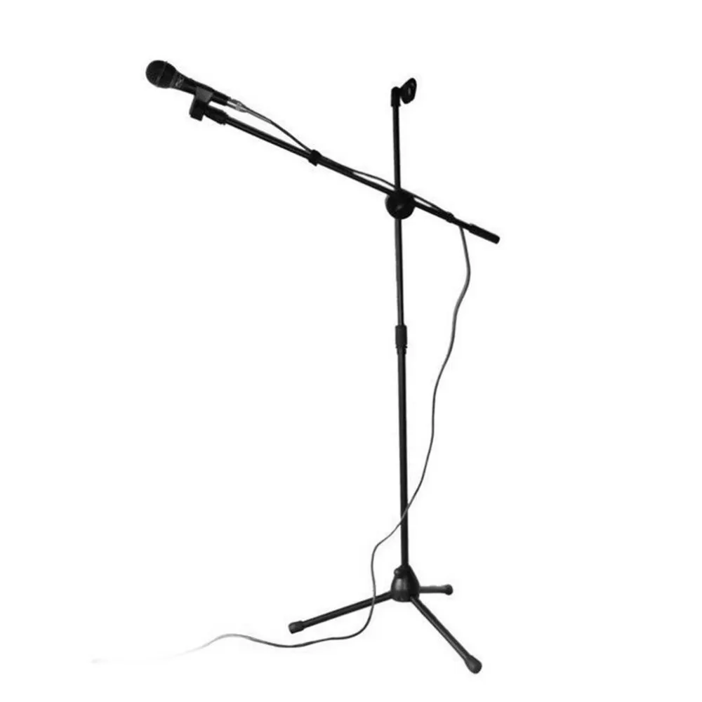 Universal Microphone Tripod Floor Stand Adjustable Microphone Clip