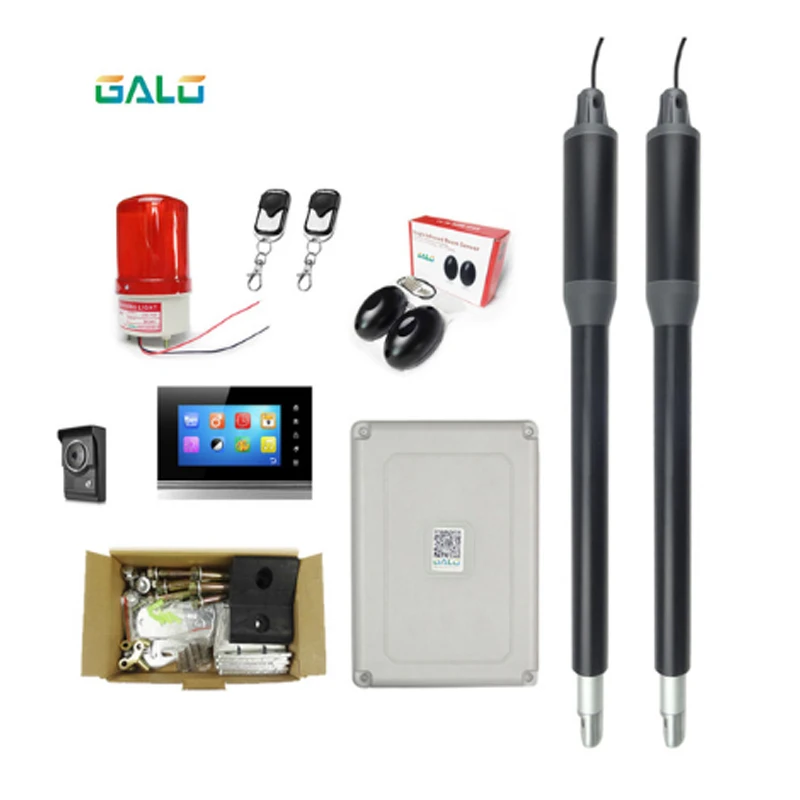 video doorbell Линейный привод вход AC110/220 V автоматический распашной набор для открывания ворот со вспышкой лампы для распашных ворот - Цвет: video doorbell