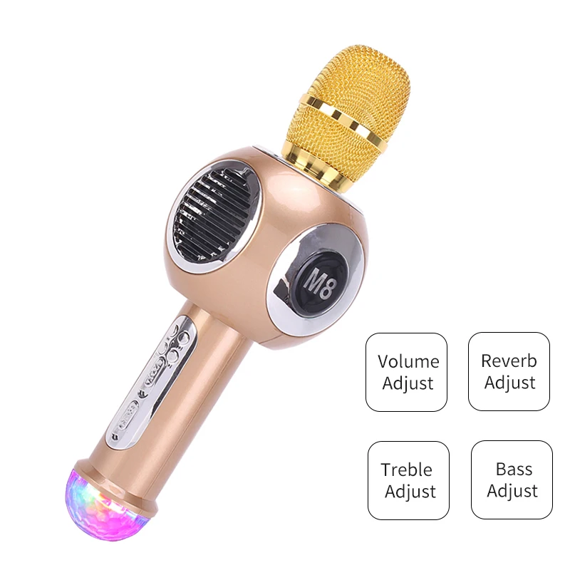 Microphone Condenser Studio Mikrofon Karaoke Bluetooth Mic Speaker