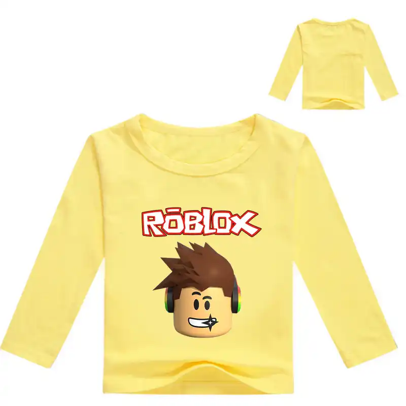 Detail Feedback Questions About 2018 Spring Long Sleeve T Shirt For - 2018 spring long sleeve t shirt for girls roblox shirt yellow blouse for boys cotton