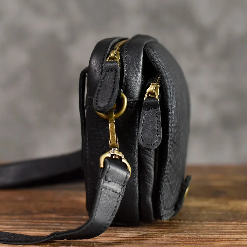 US $27.38 Aetoo Leather Messenger Bag Casual Vintage Leather Phone Pocket Shoulder Bag Mini Mens Soft Leather Small Bag