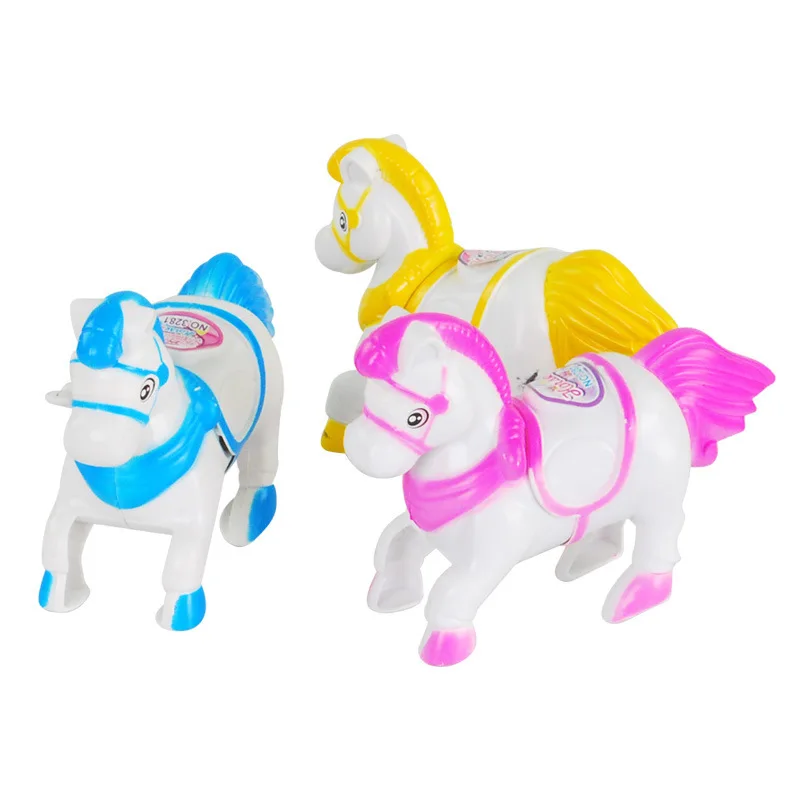 Каваи животное бегущая движущаяся лошадь Ретро Классическая заводная игрушка подарок для детей дети ребенок действие винтажные игрушки Фигурки
