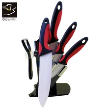 Alte Smith Schönheit Geschenke nizza touch griff küchenmesser Sets Keramik Messer 3 “4” 5 “6” zoll + Peeler + Briefe obstmesser-set